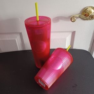 Starbucks Tumblr cups 24oz and 16oz lot of  2 new.